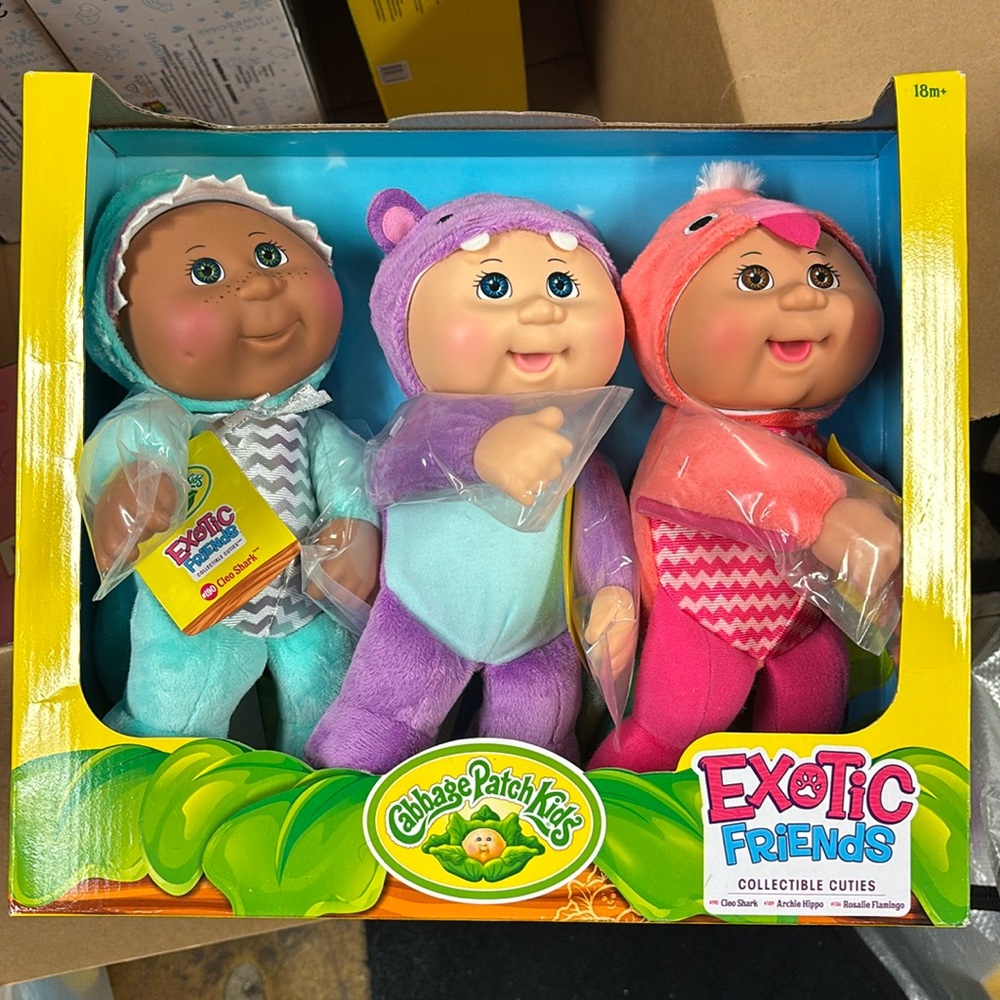 Cabbage Patch Kids -Exotic Friends Collectible Cutie - 3 Pack